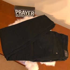 Black slightly distressed jeans